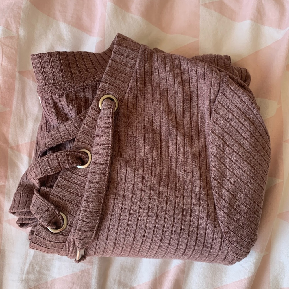 cute purple cross straps shirt